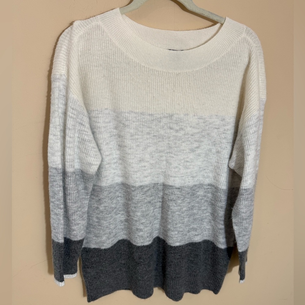 Talbots Sweater Womens acrylic nylon spandex Ombre Striped Cozy size XL